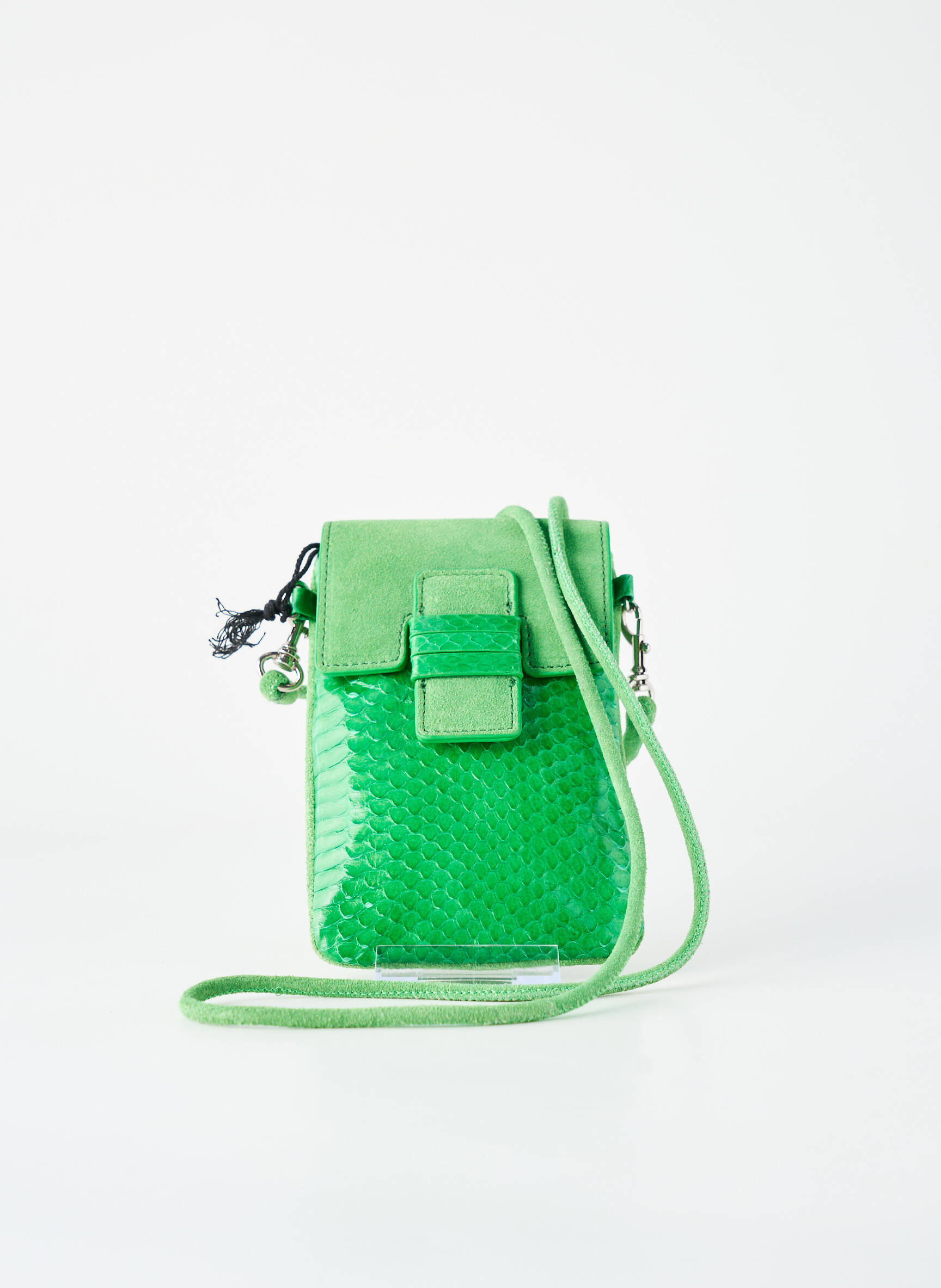 Geantă piele texturată formă dreptunghiulară verde GREAT BY SANDIE femeie