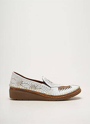 Mocasini material neted toc de 4 la 6 cm alb MADORY femeie