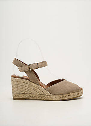 Espadrile închidere cu buclă(e) toc de 7 la 9 cm bej LA MAISON DE L'ESPADRILLE femeie