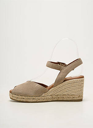Espadrile închidere cu buclă(e) toc de 7 la 9 cm bej LA MAISON DE L'ESPADRILLE femeie