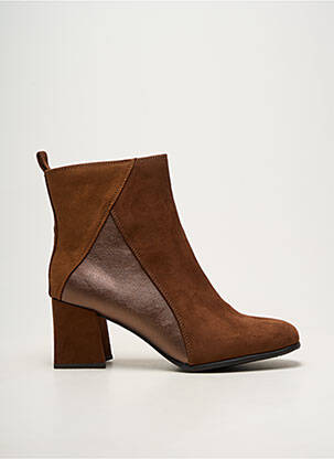 Botine/ghete vârf rotund toc de 7 la 9 cm maro MARCO TOZZI femeie