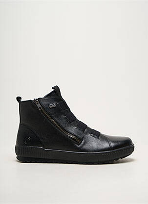 Botine/ghete material neted toc plat până la 3 cm negru REMONTE femeie