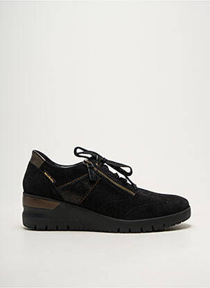 Adidași vârf rotund toc de 4 la 6 cm negru MOBILS femeie