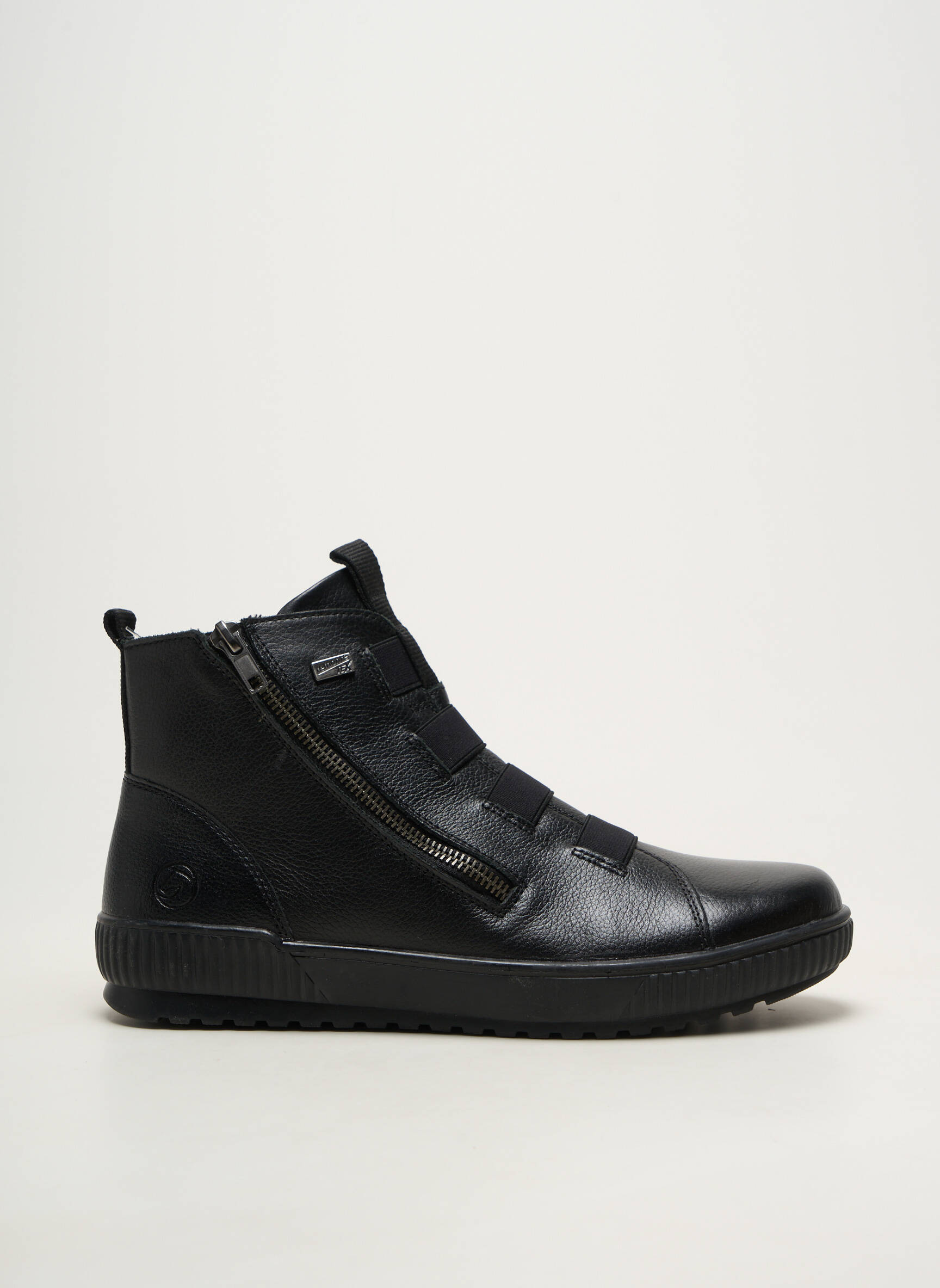 Botine/ghete material neted toc plat până la 3 cm negru REMONTE femeie