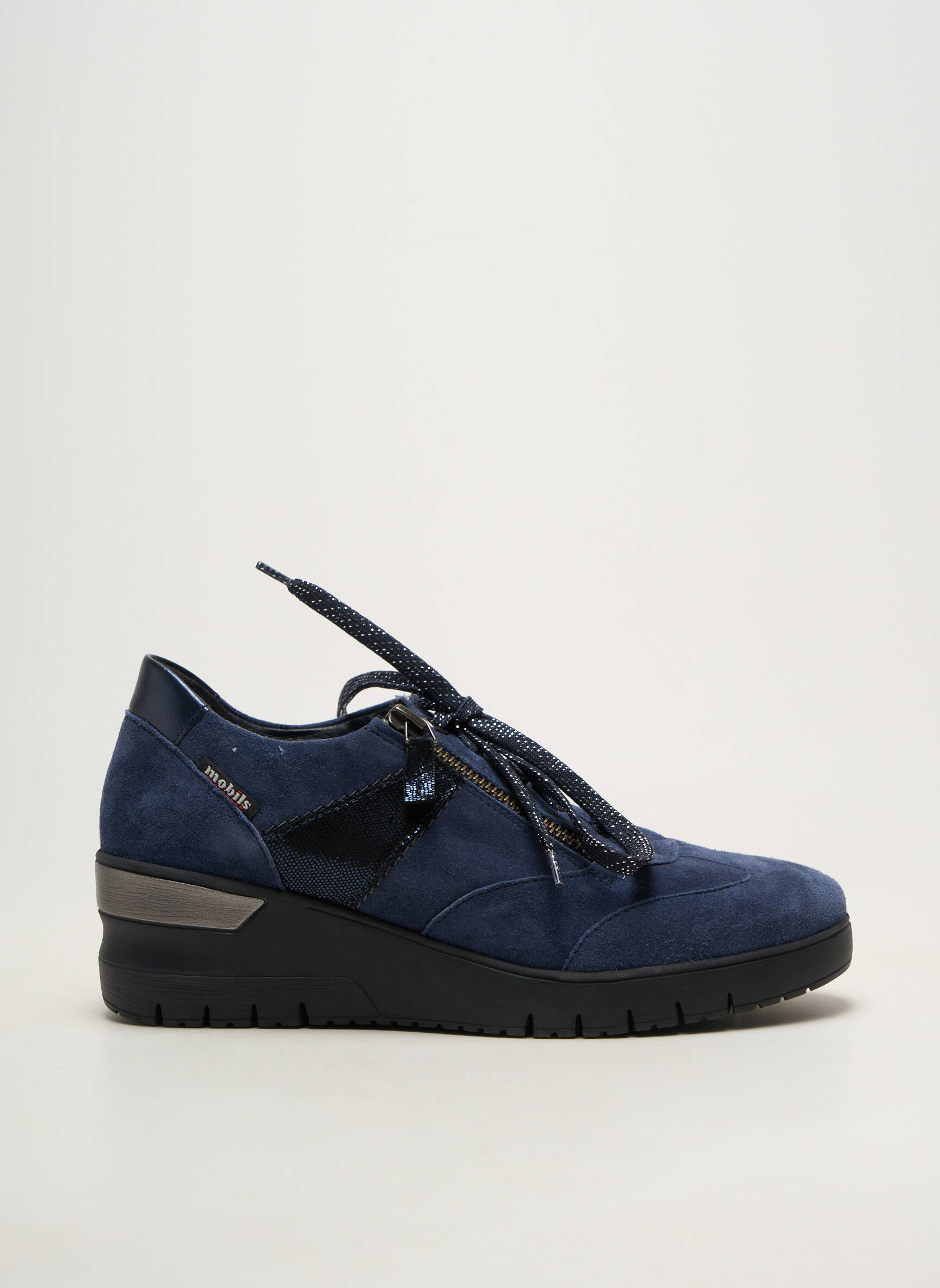 Adidași vârf rotund toc de 4 la 6 cm albastru MOBILS femeie