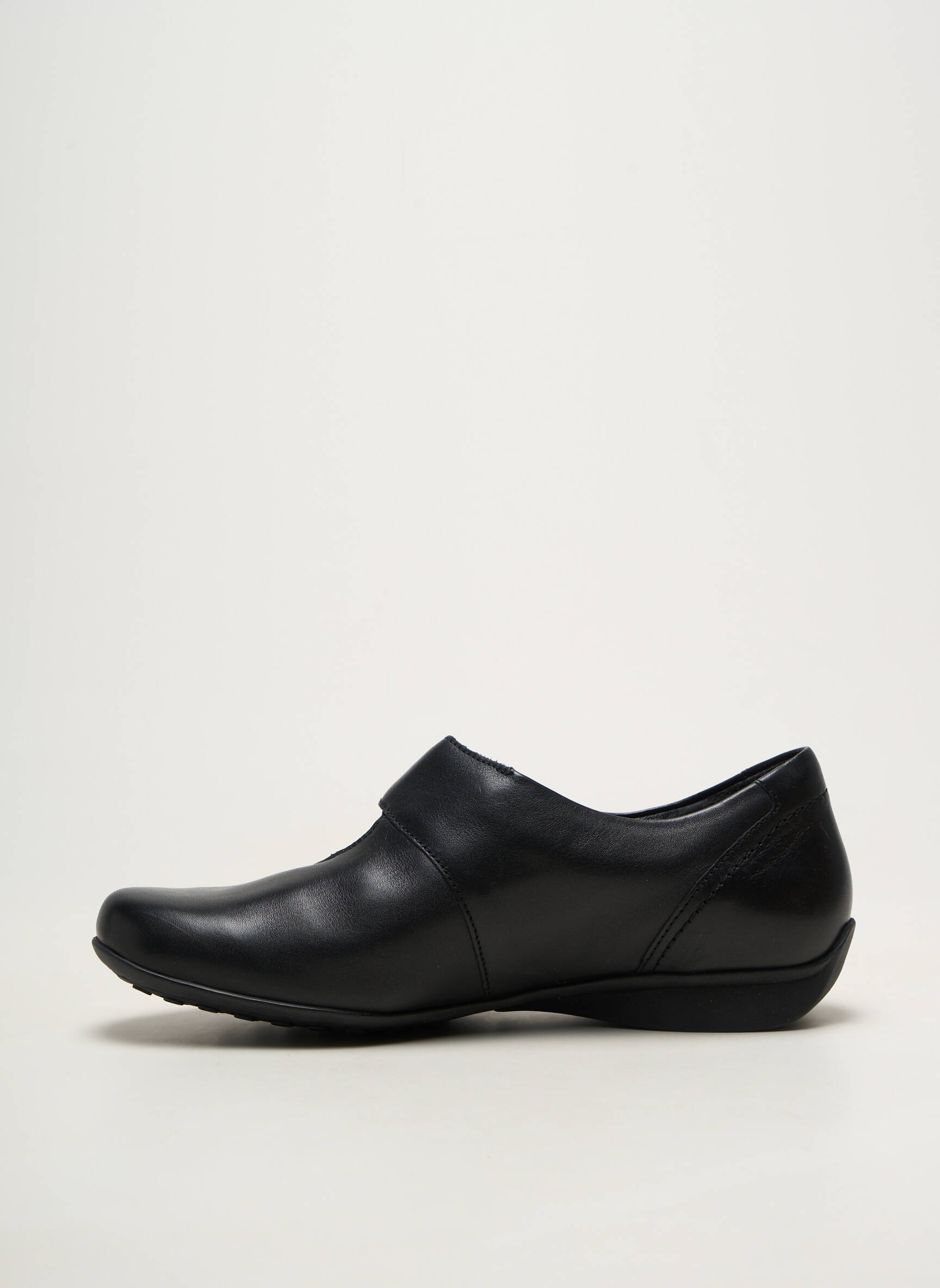 Mocasini material neted toc plat până la 3 cm negru MOBILS femeie