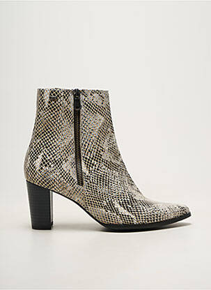 Botine/ghete material neted toc de 7 la 9 cm gri GEO-REINO femeie