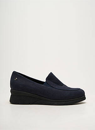 Mocasini material neted toc de 4 la 6 cm albastru KAOLA femeie