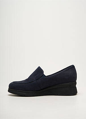 Mocasini material neted toc de 4 la 6 cm albastru KAOLA femeie