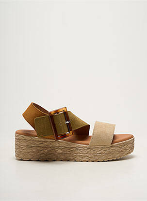 Espadrile platformă toc de 4 la 6 cm verde EVA FRUTOS femeie