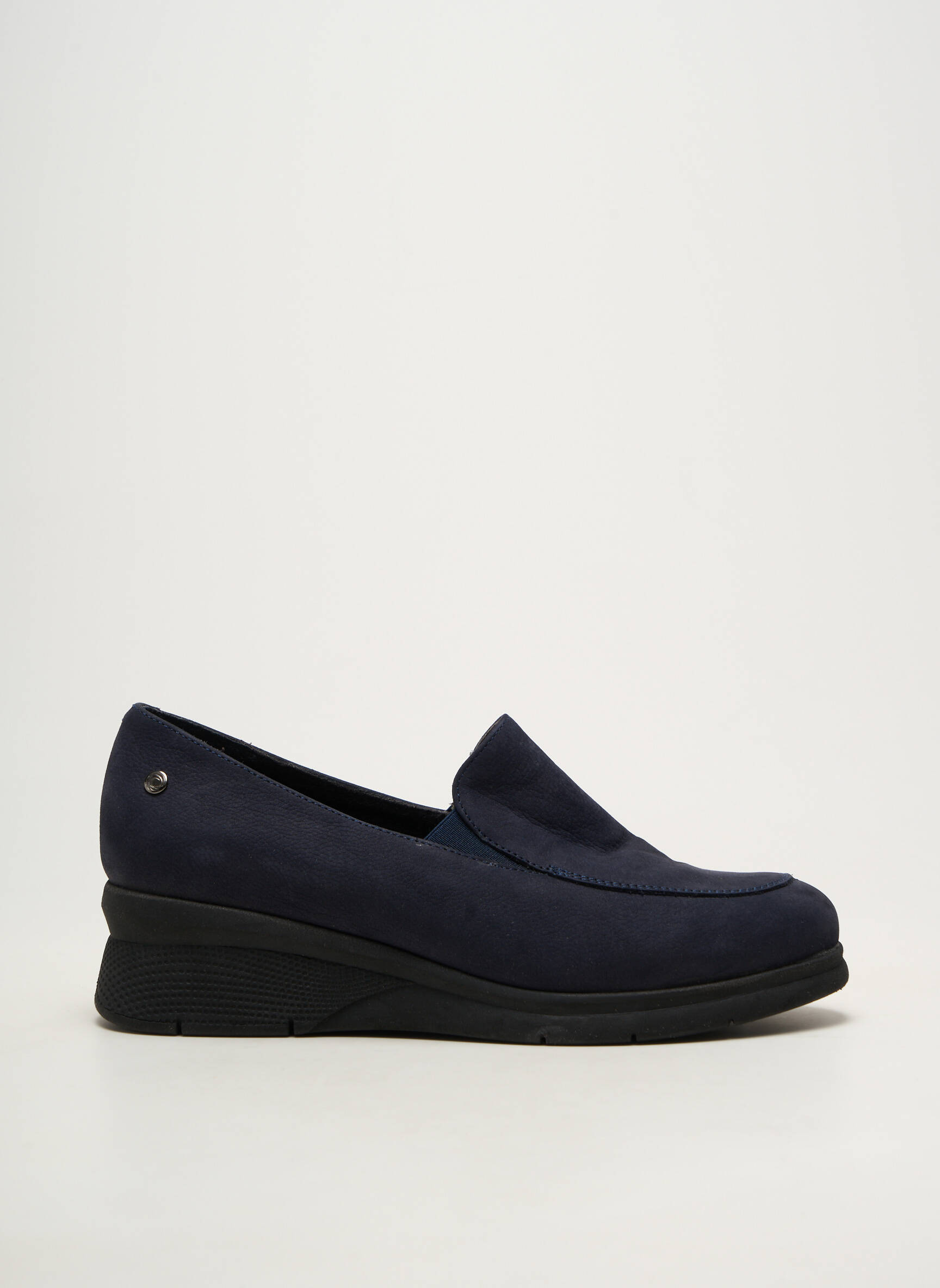 Mocasini material neted toc de 4 la 6 cm albastru KAOLA femeie