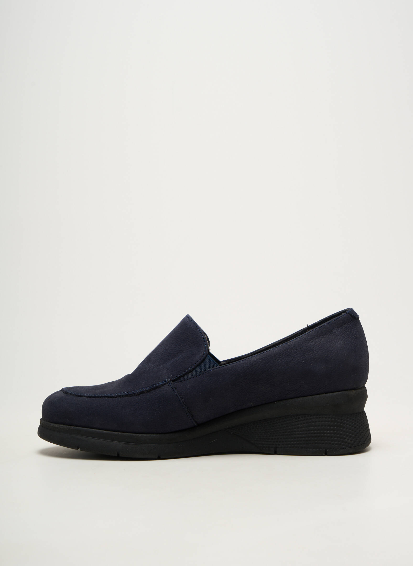 Mocasini material neted toc de 4 la 6 cm albastru KAOLA femeie