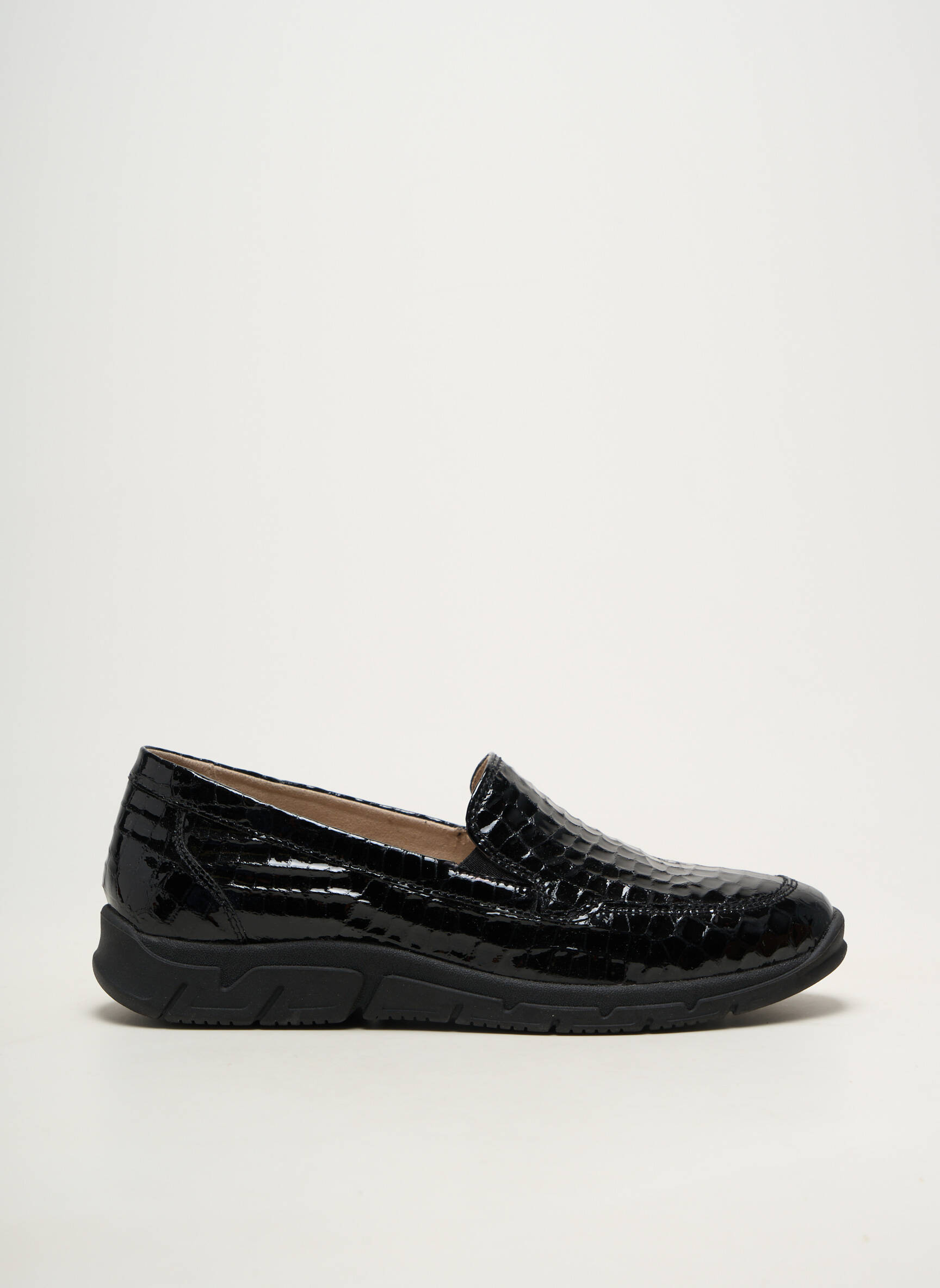 Mocasini material neted toc plat până la 3 cm negru CAPRICE femeie