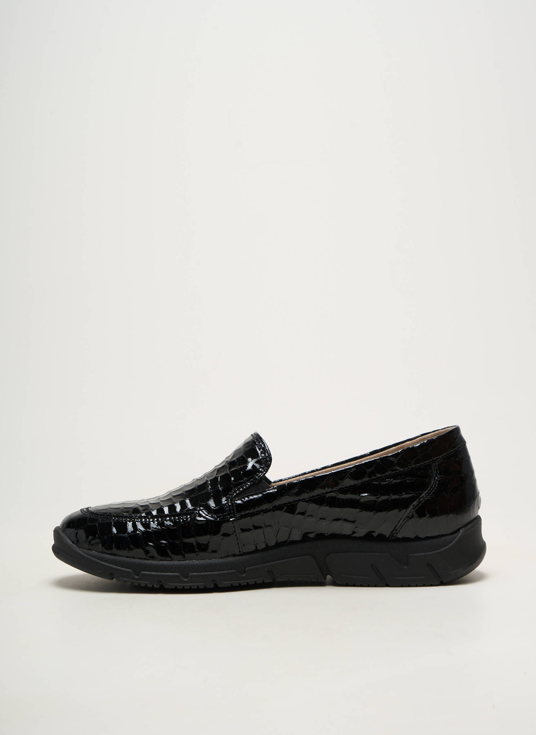 Mocasini material neted toc plat până la 3 cm negru CAPRICE femeie
