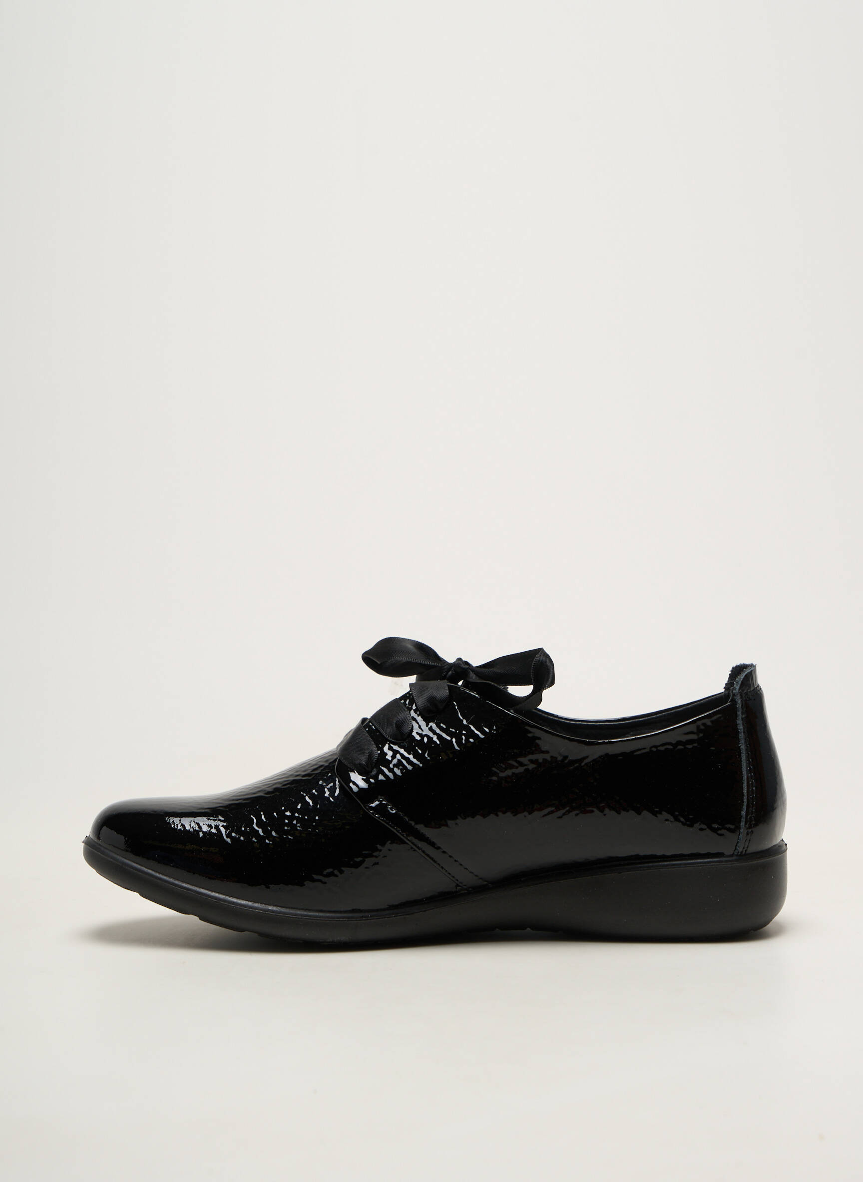 Derby-uri material neted toc plat până la 3 cm negru INEA femeie