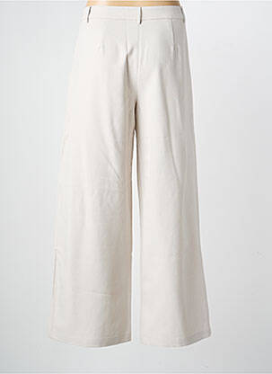 Pantalon larg țesătură crep talie înaltă gri NEKANE femeie