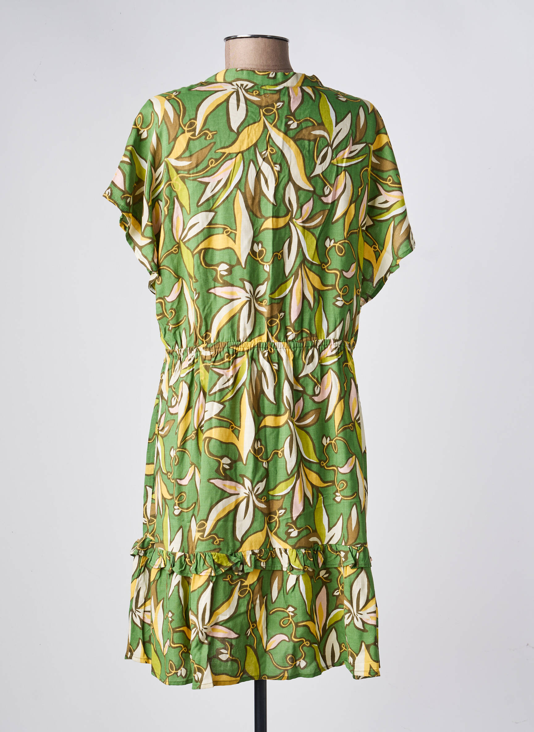 Rochie scurtă mâneci scurte mâneci scurte verde AN' GE femeie