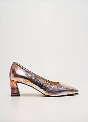 Pantofi cu toc material neted toc de 4 la 6 cm roz BRUNATE femeie