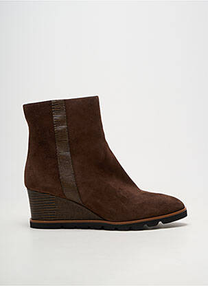 Botine/ghete vârf rotund toc de 4 la 6 cm maro MUSELLA femeie