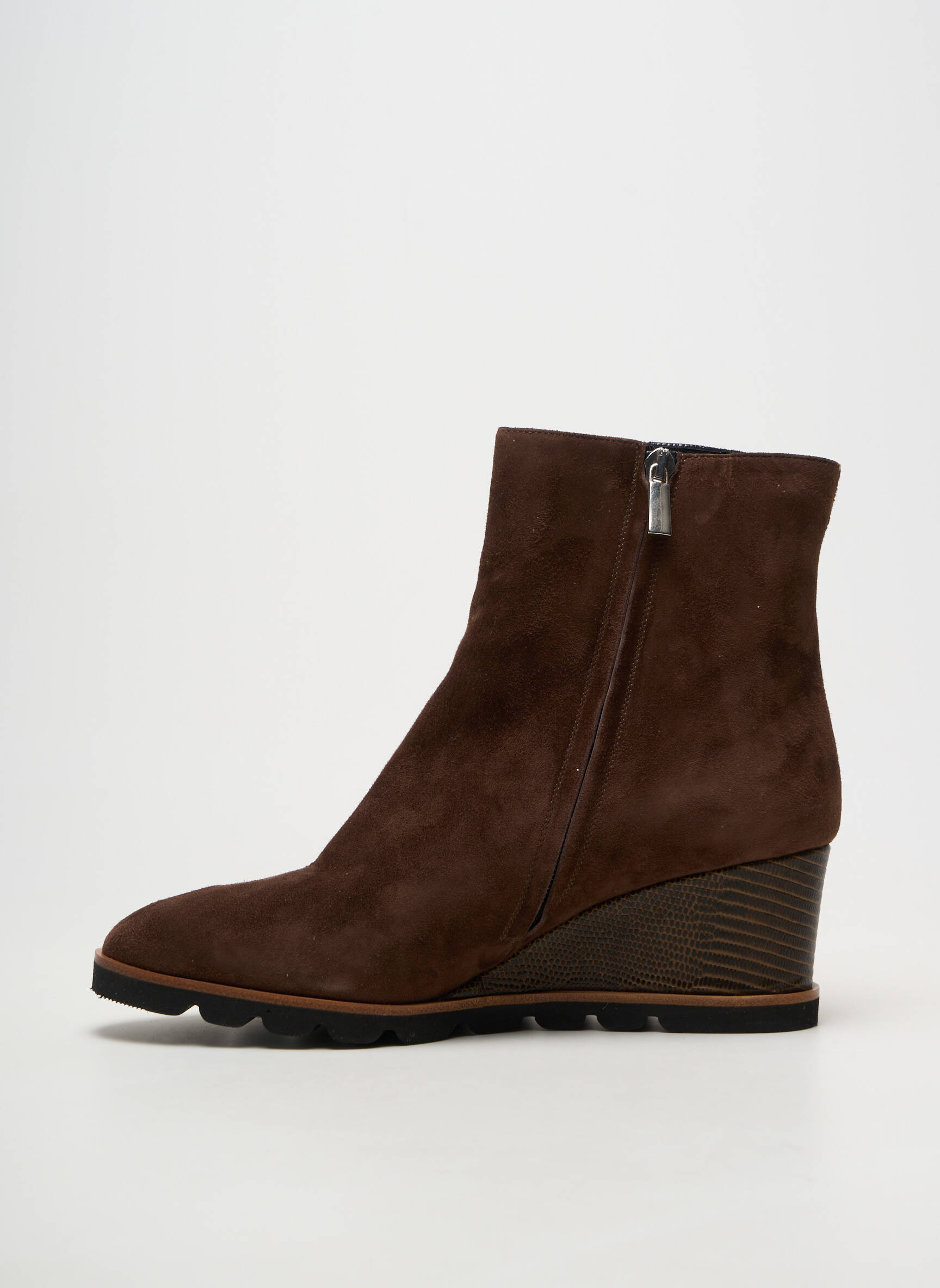 Botine/ghete vârf rotund toc de 4 la 6 cm maro MUSELLA femeie