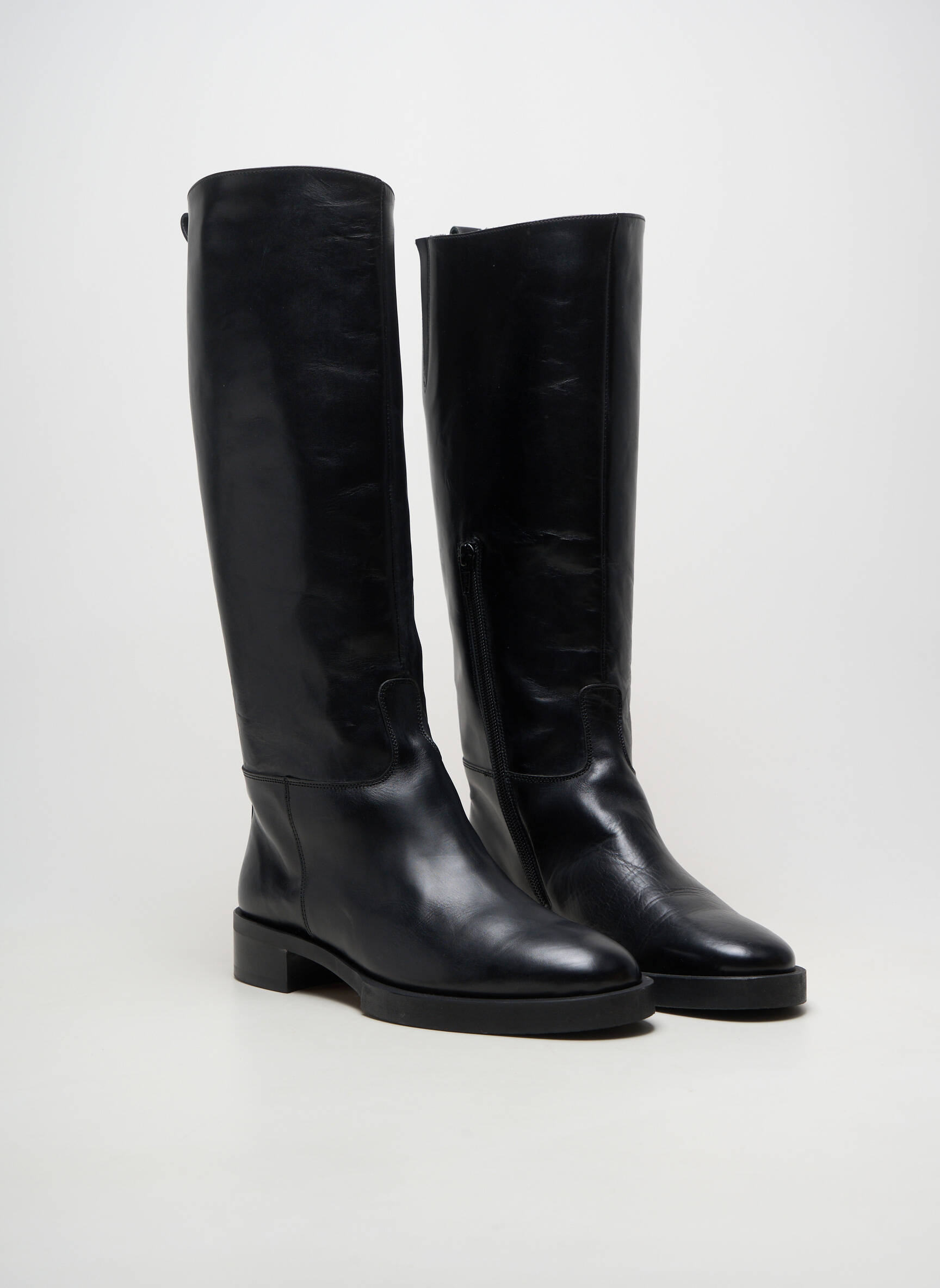 Cizme material neted toc de 4 la 6 cm negru PERTINI femeie