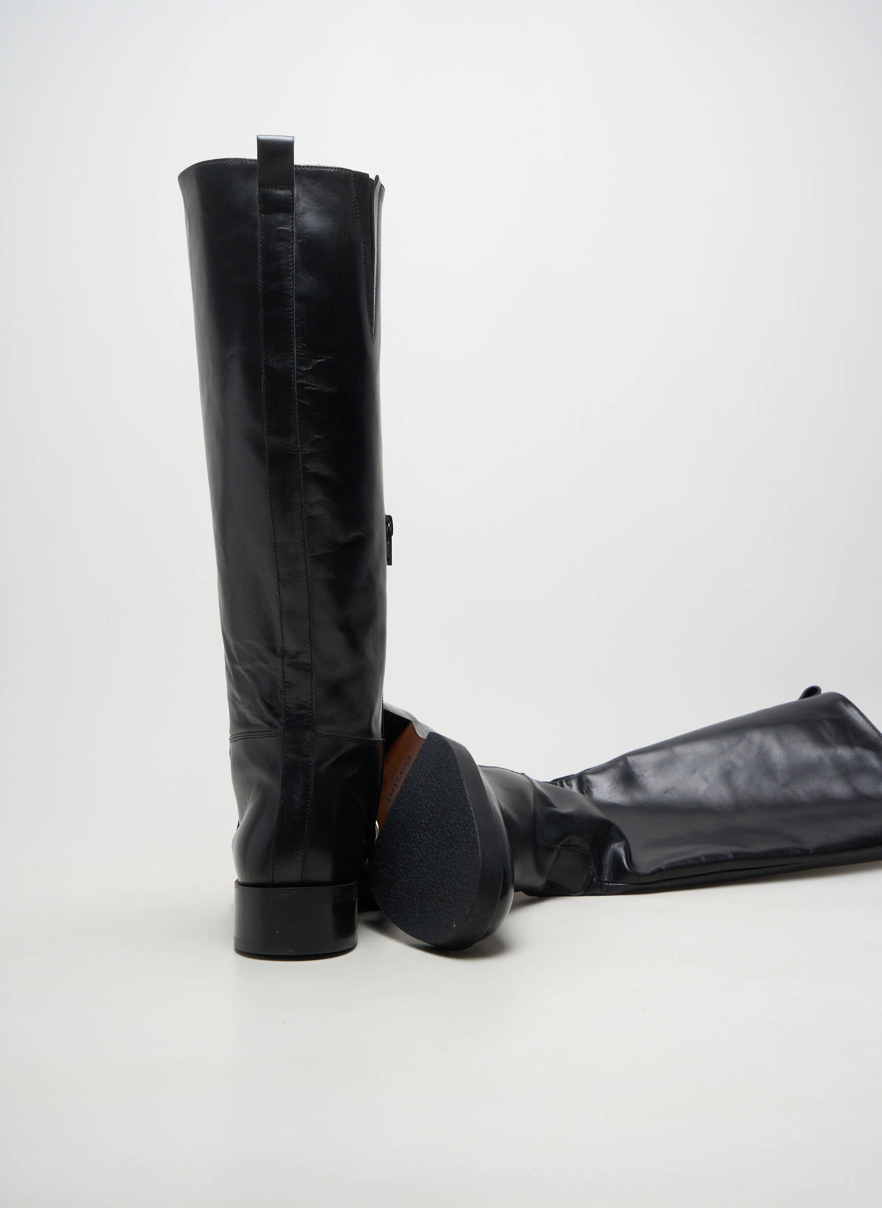 Cizme material neted toc de 4 la 6 cm negru PERTINI femeie