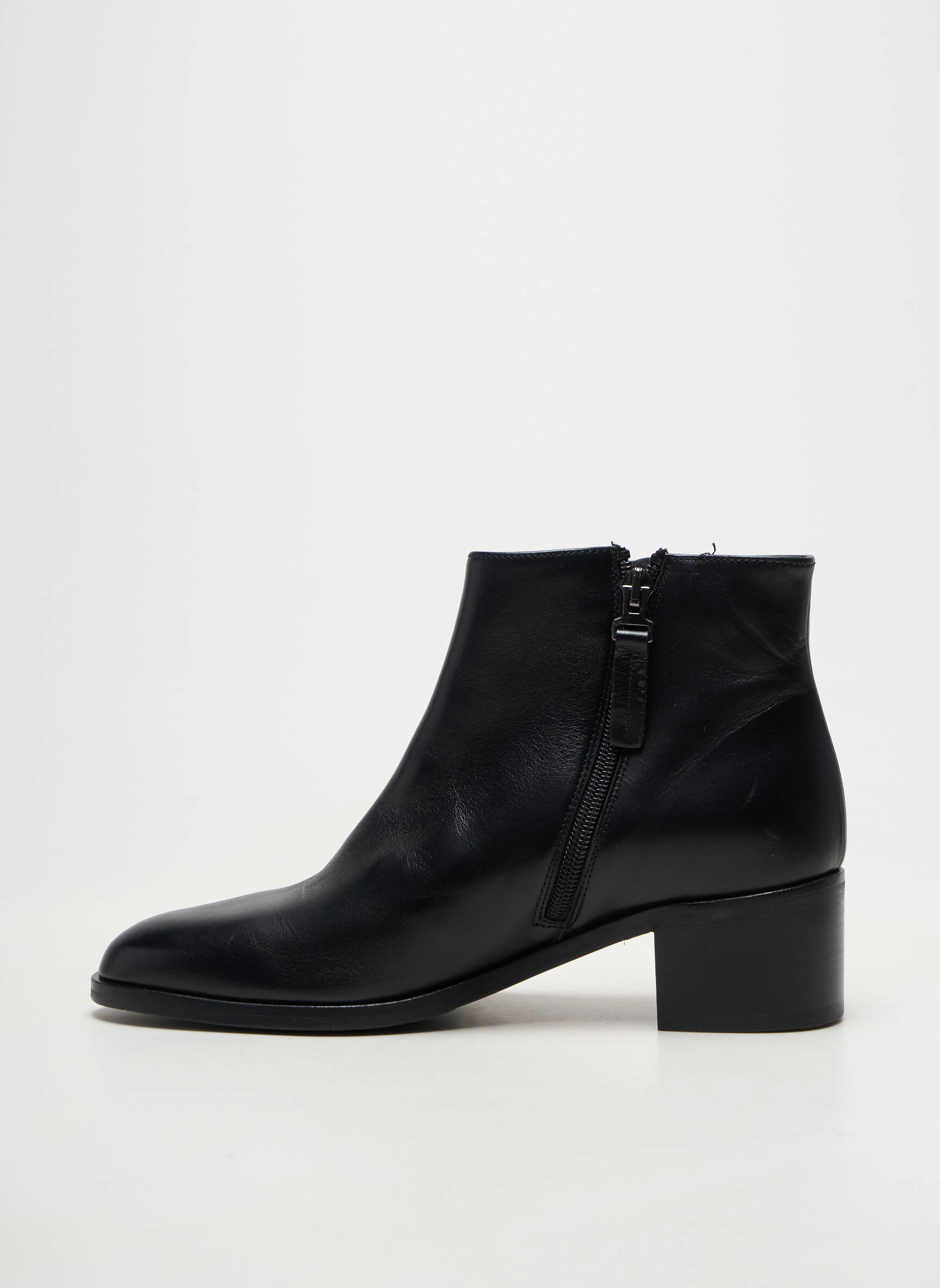 Botine/ghete material neted toc de 4 la 6 cm negru PERTINI femeie