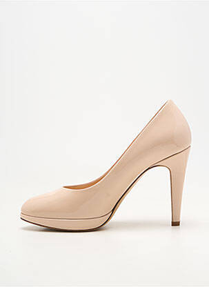 Pantofi cu toc material neted toc de 7 la 9 cm roz Ô TALONS GRANVILLE femeie