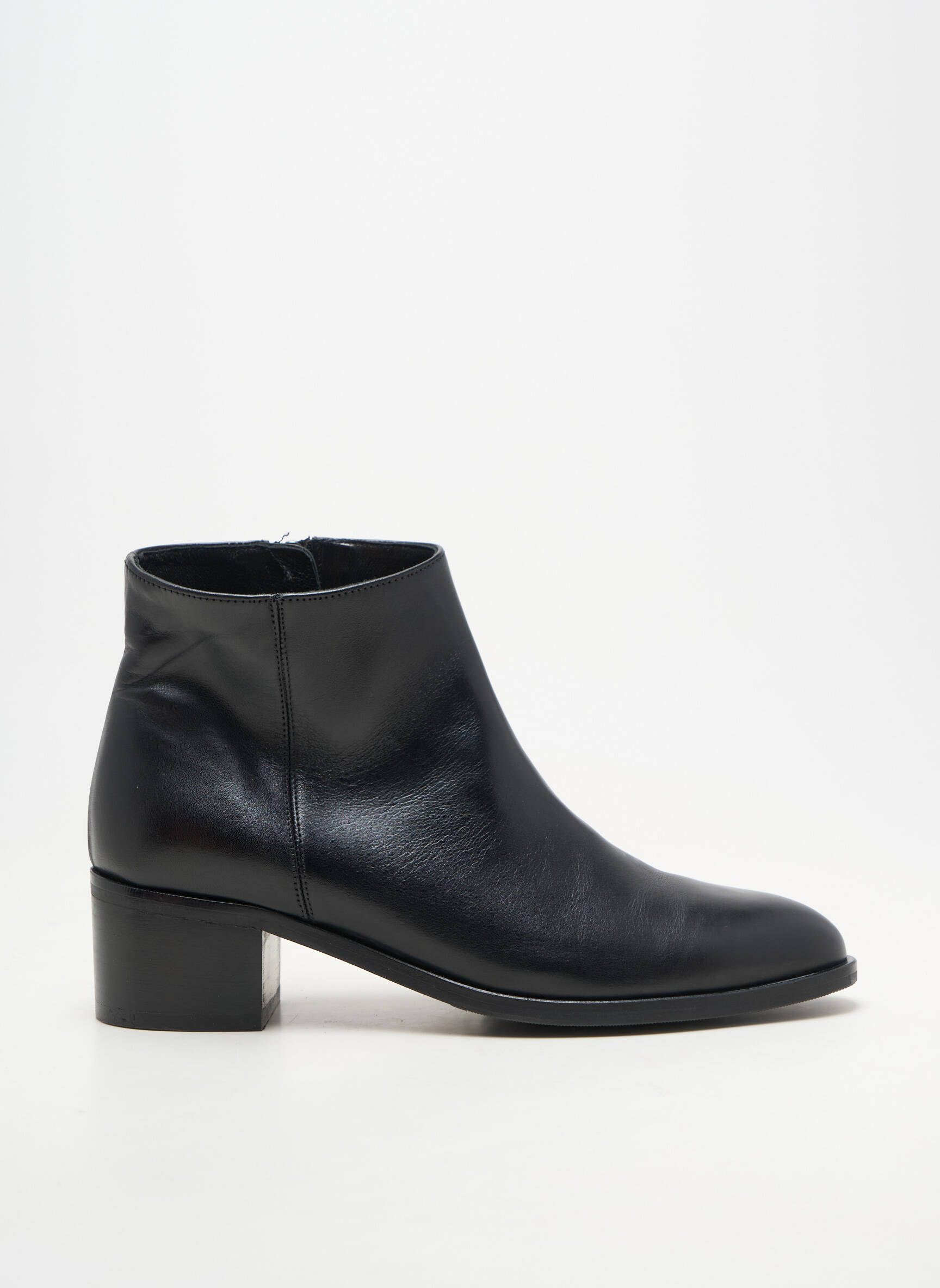 Botine/ghete material neted toc de 4 la 6 cm negru PERTINI femeie