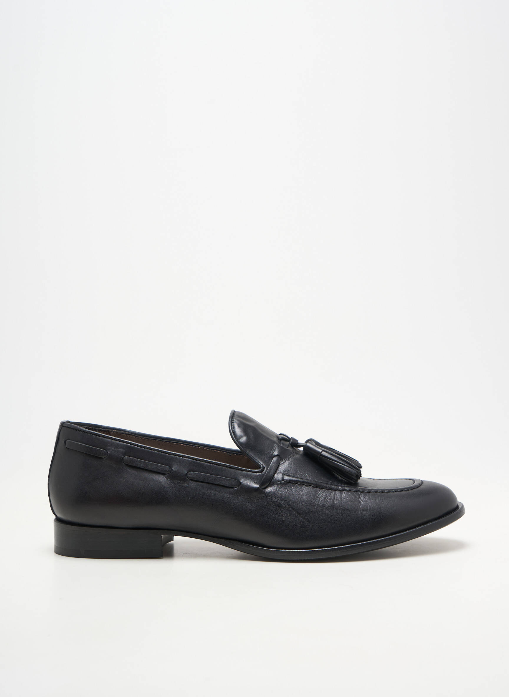 Mocasini material neted toc plat până la 3 cm negru PERTINI femeie
