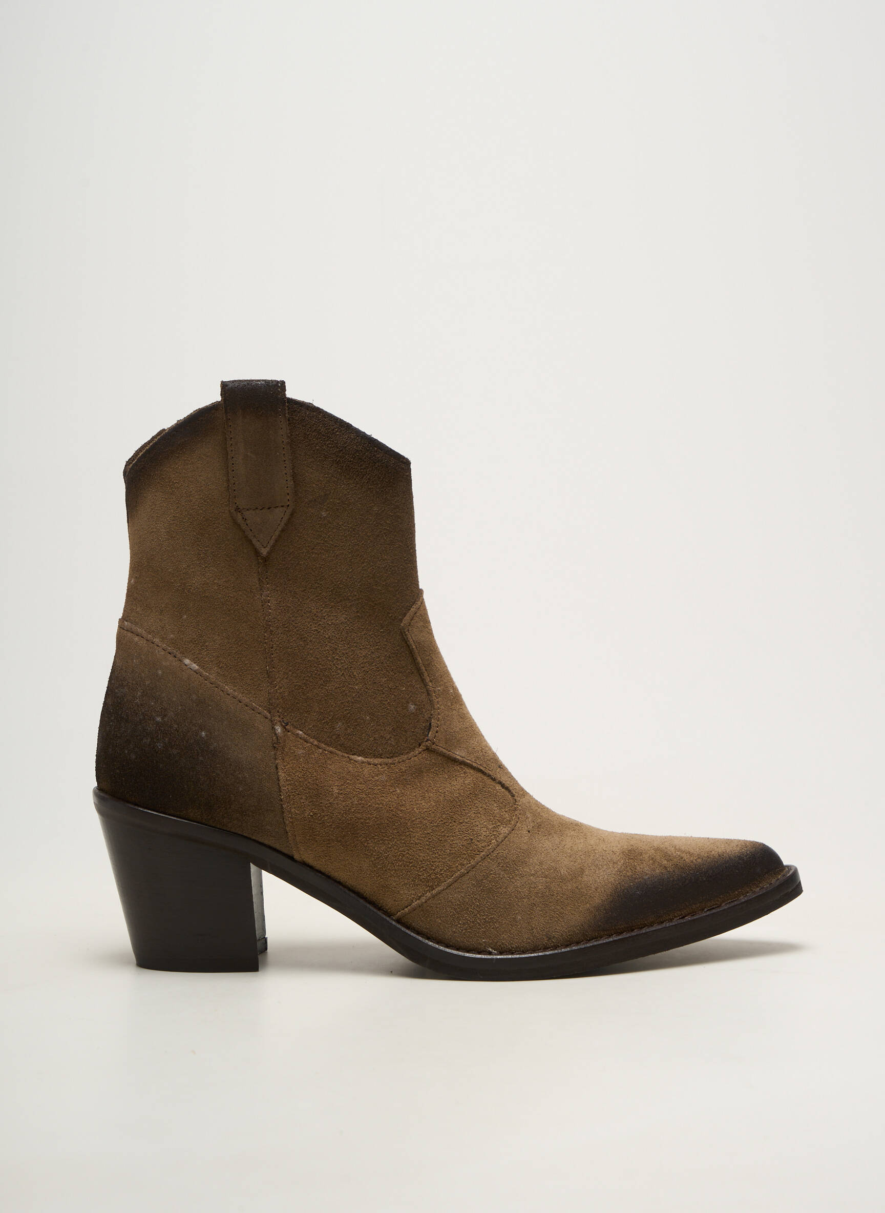 Botine/ghete material neted toc de 4 la 6 cm verde EMANUELE CRASTO femeie