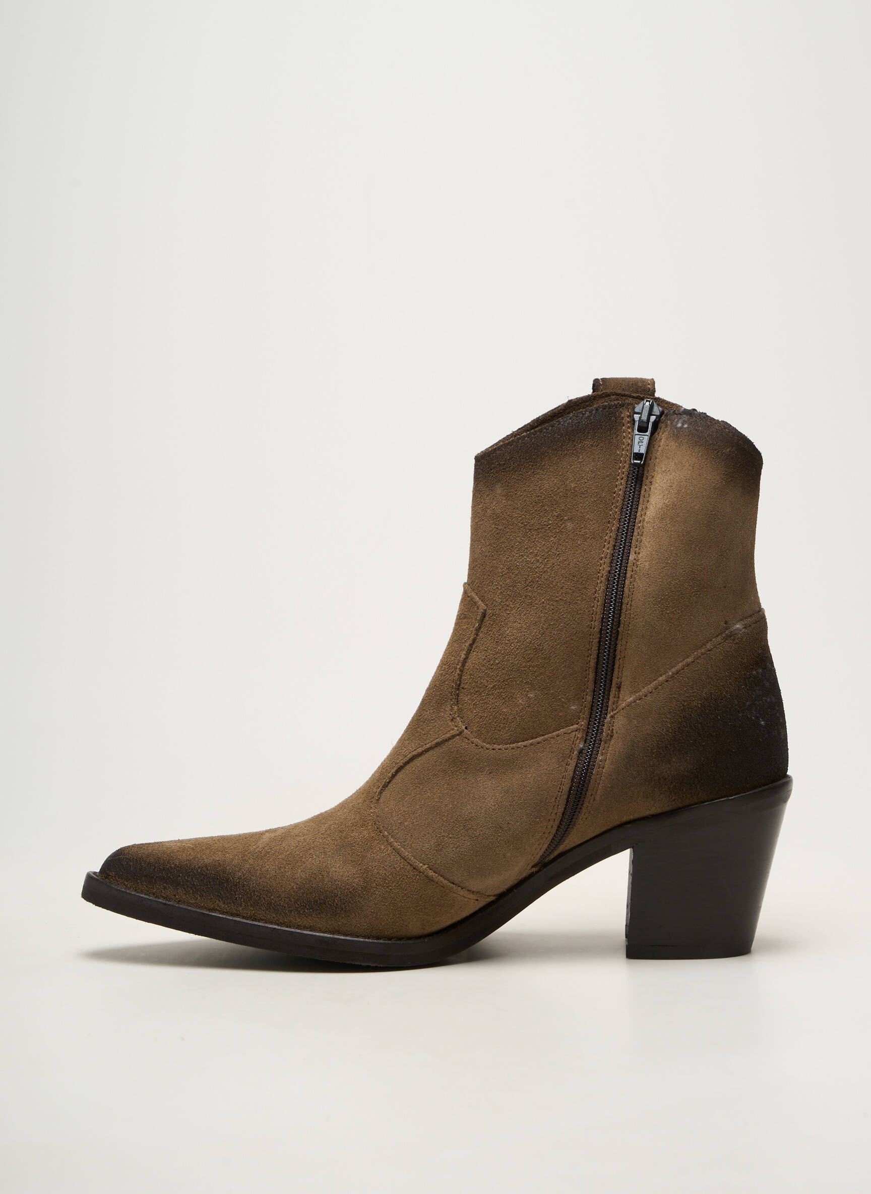 Botine/ghete material neted toc de 4 la 6 cm verde EMANUELE CRASTO femeie