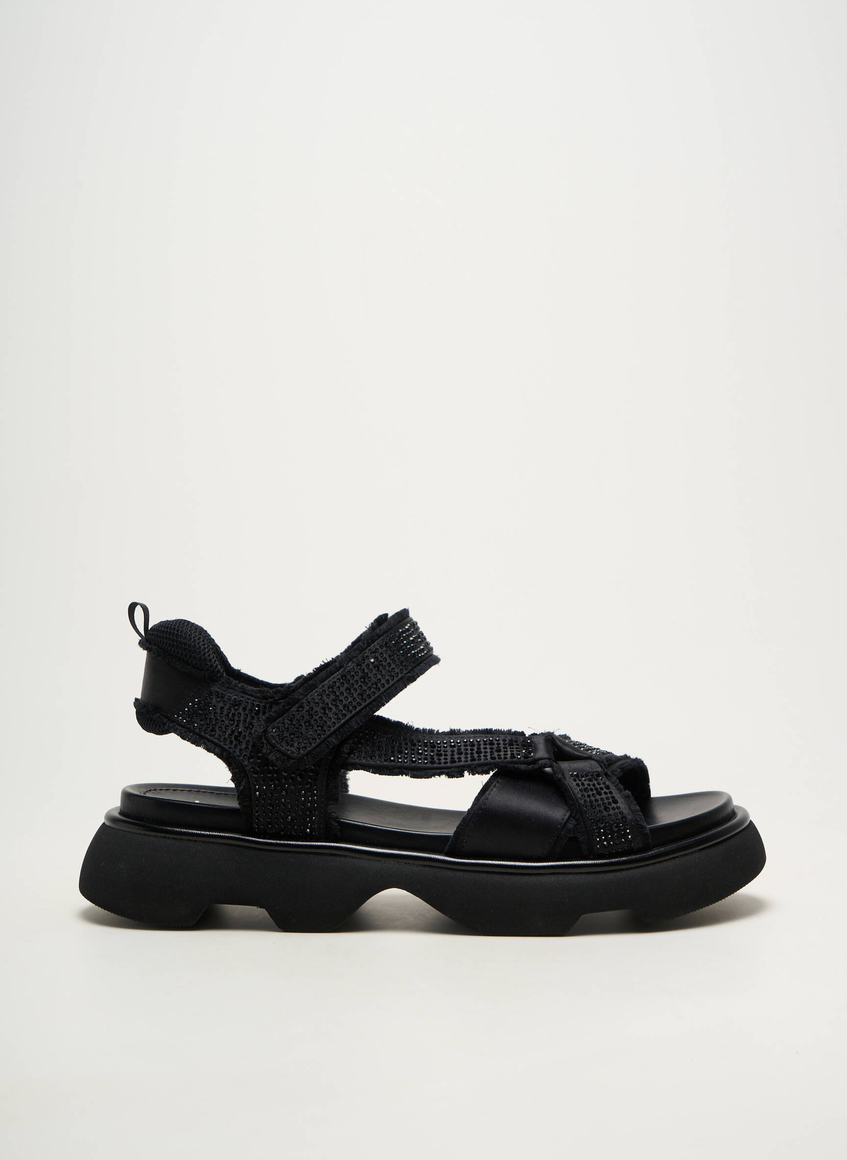 Sandale/pantofi decupați vârf deschis toc de 4 la 6 cm negru JEANNOT femeie