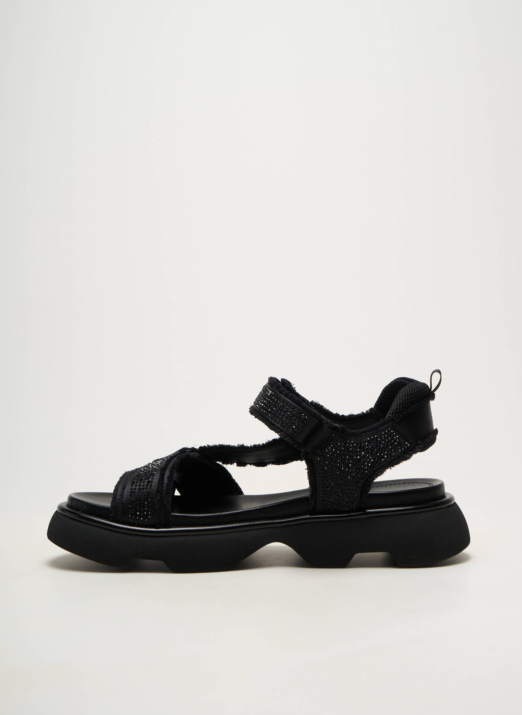 Sandale/pantofi decupați vârf deschis toc de 4 la 6 cm negru JEANNOT femeie