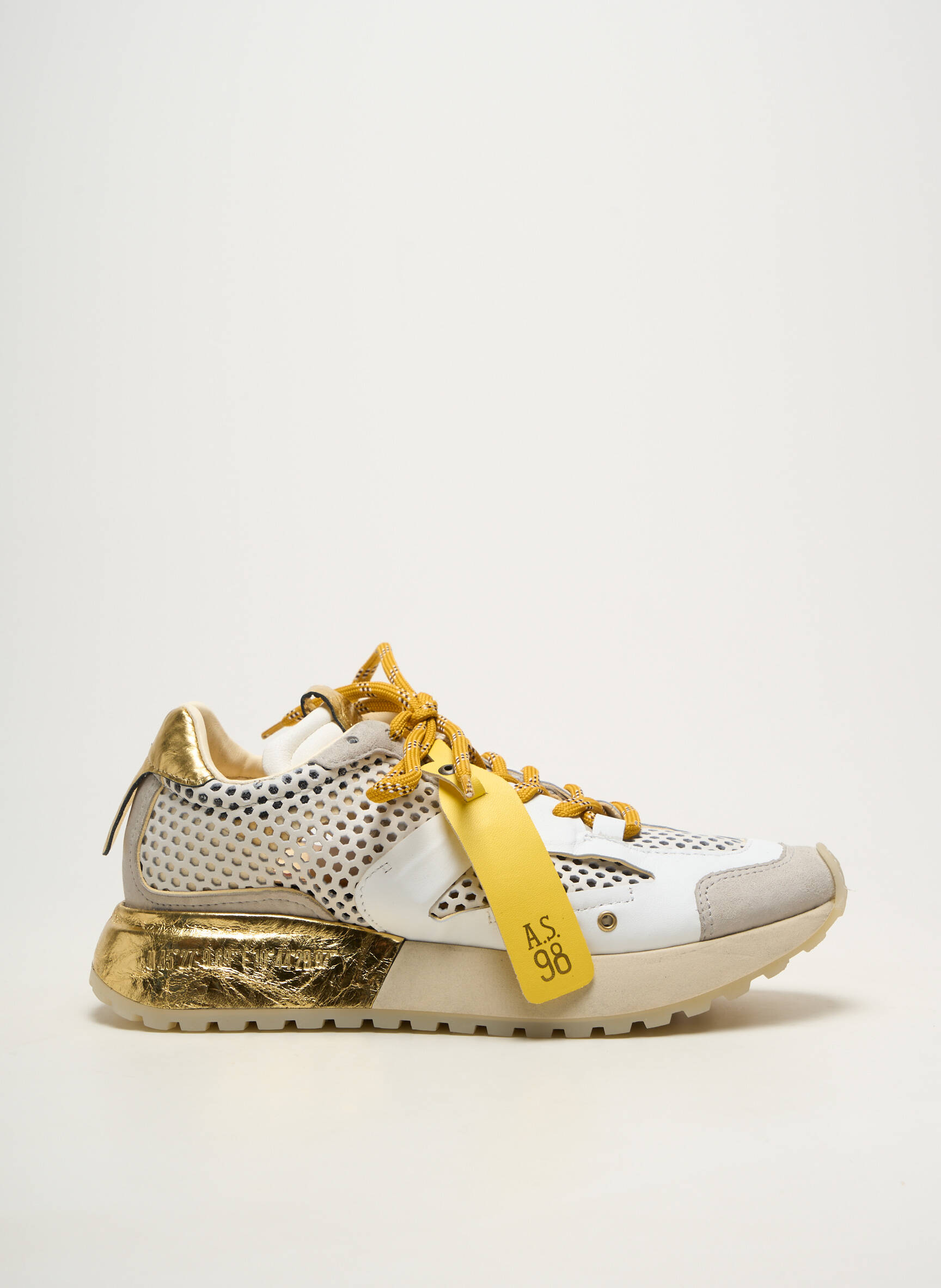 Adidași material neted toc plat până la 3 cm bej A.S.98 femeie