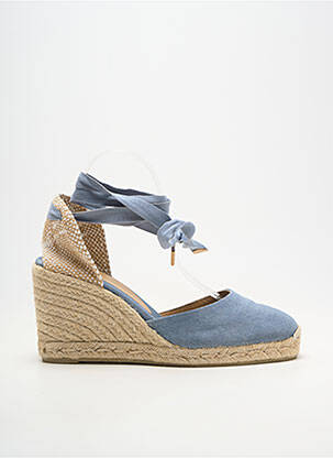 Espadrile închidere cu șireturi toc de 7 la 9 cm albastru CASTANER femeie
