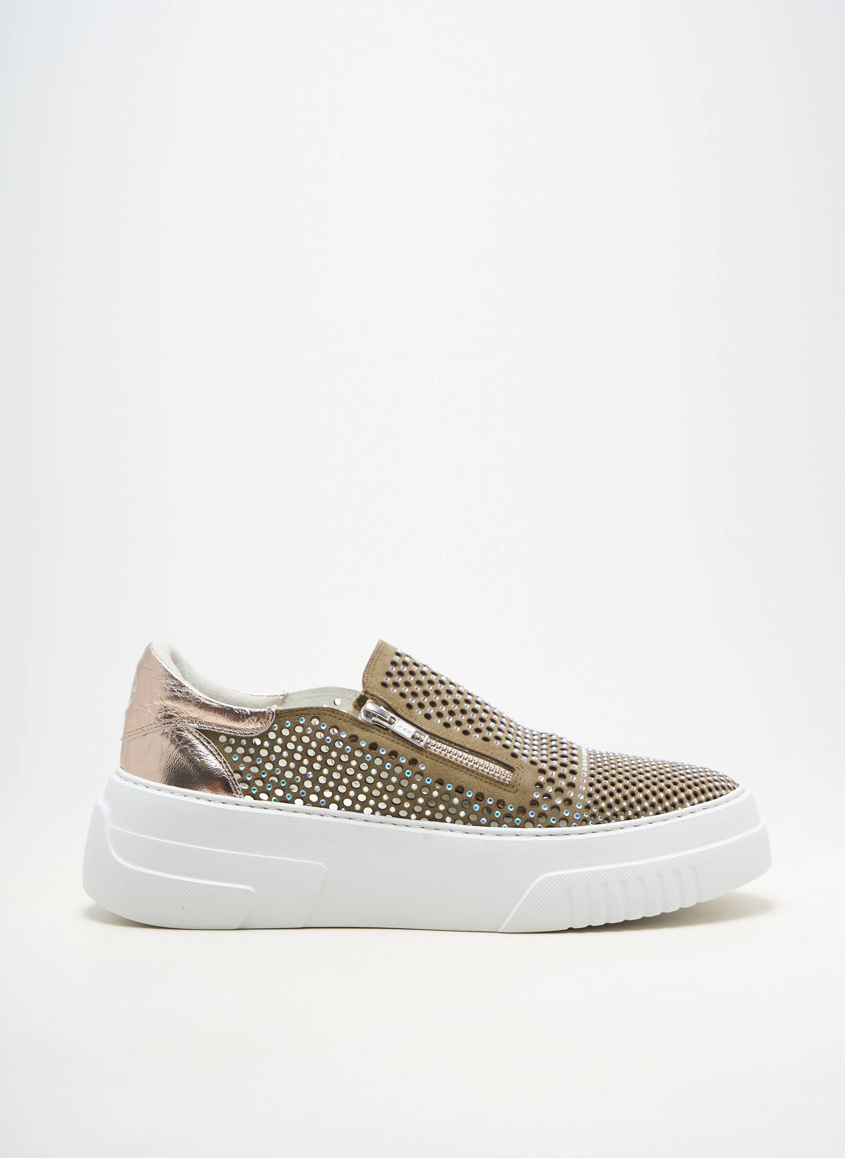 Adidași platformă toc de 4 la 6 cm verde FRU.IT femeie