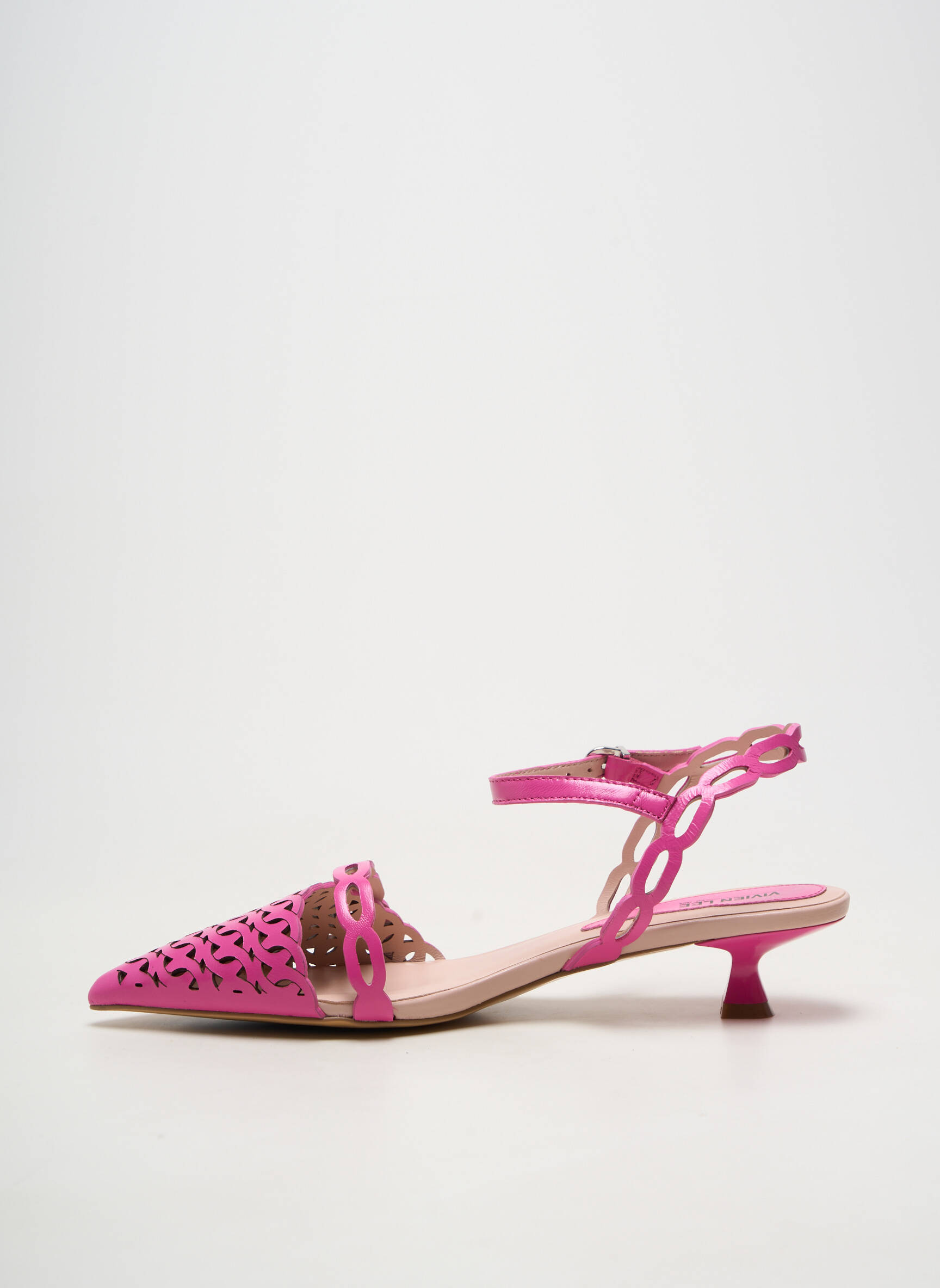 Sandale/pantofi decupați toc cui. toc de 4 la 6 cm roz VIVIEN LEE femeie