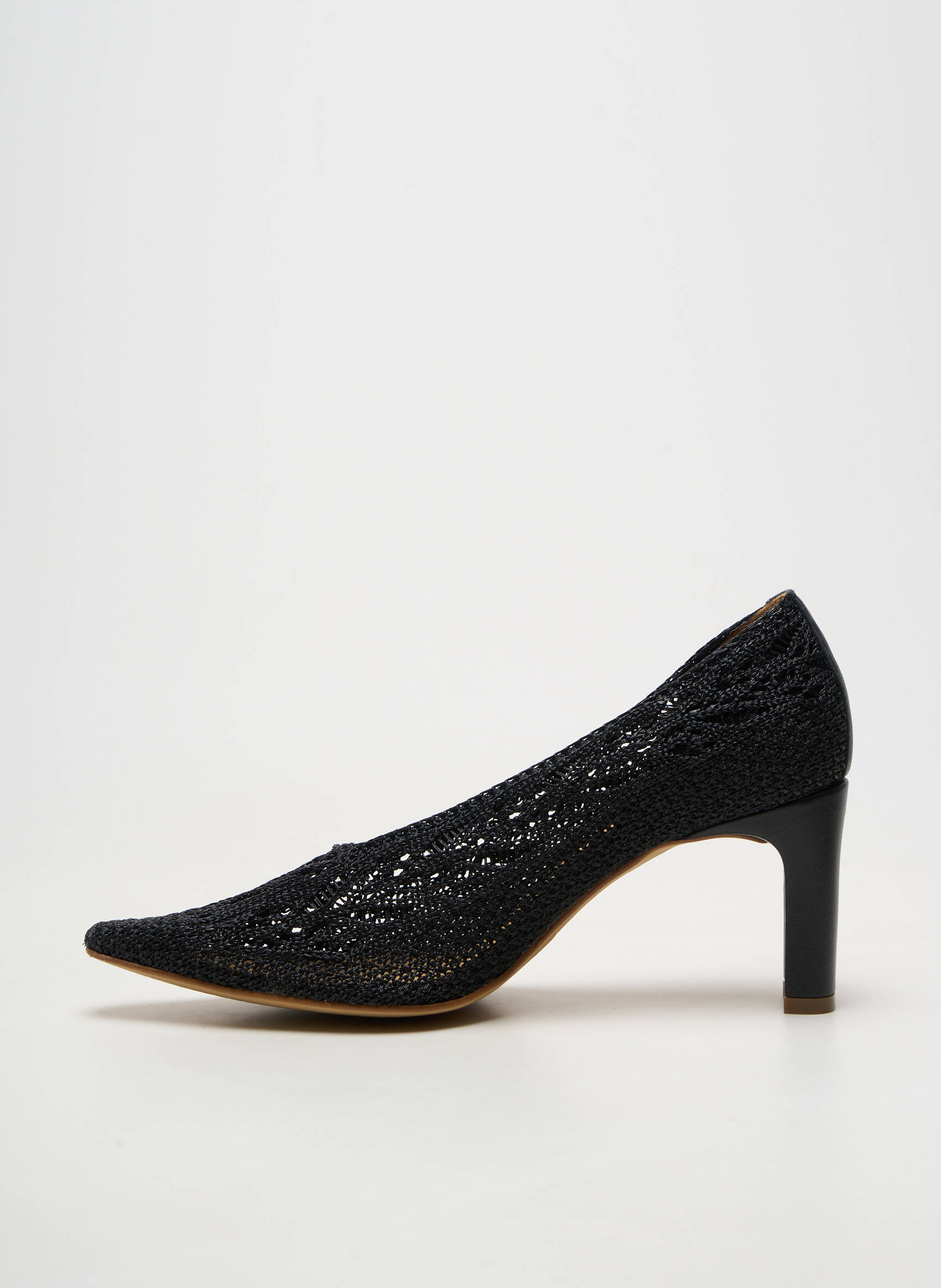 Pantofi cu toc vârf ascuțit toc de 7 la 9 cm negru ROSEMETAL femeie