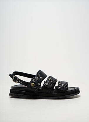 Sandale/pantofi decupați material neted toc plat până la 3 cm negru A.S.98 femeie