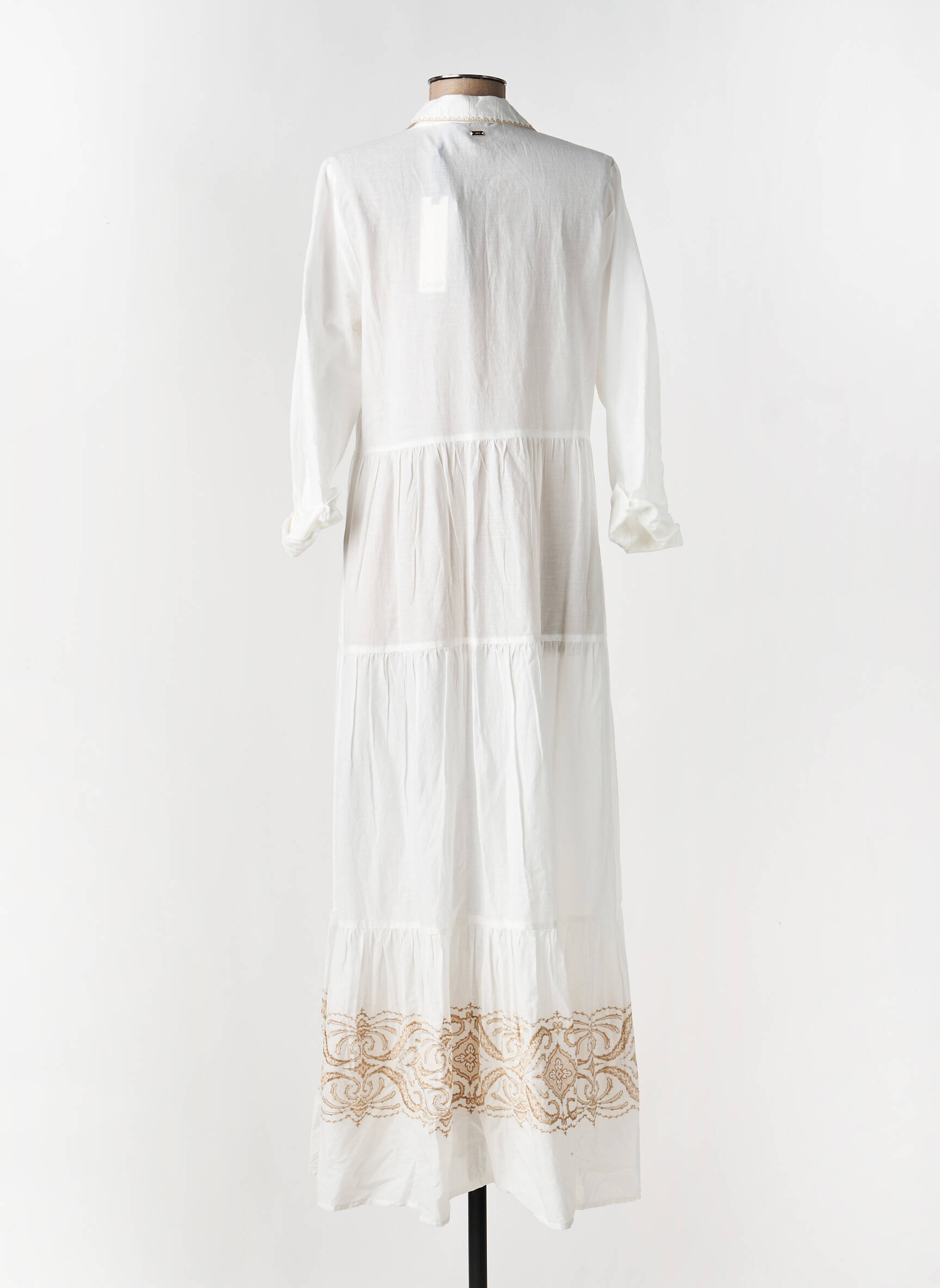 Rochie lungă mâneci lungi mâneci lungi alb GAUDI femeie