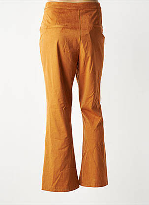 Pantalon evazat talie cu cleme talie înaltă galben GAUDI femeie