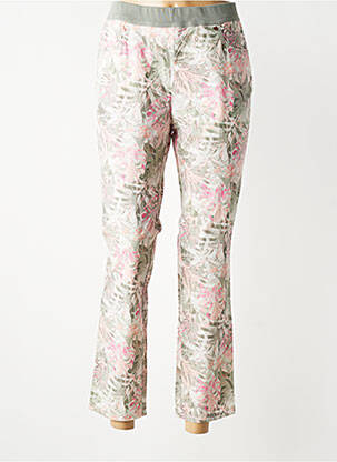 Pantalon 7/8 talie elastică mărime normală verde TONI femeie