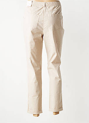 Pantalon 7/8 talie elastică mărime normală bej TONI femeie