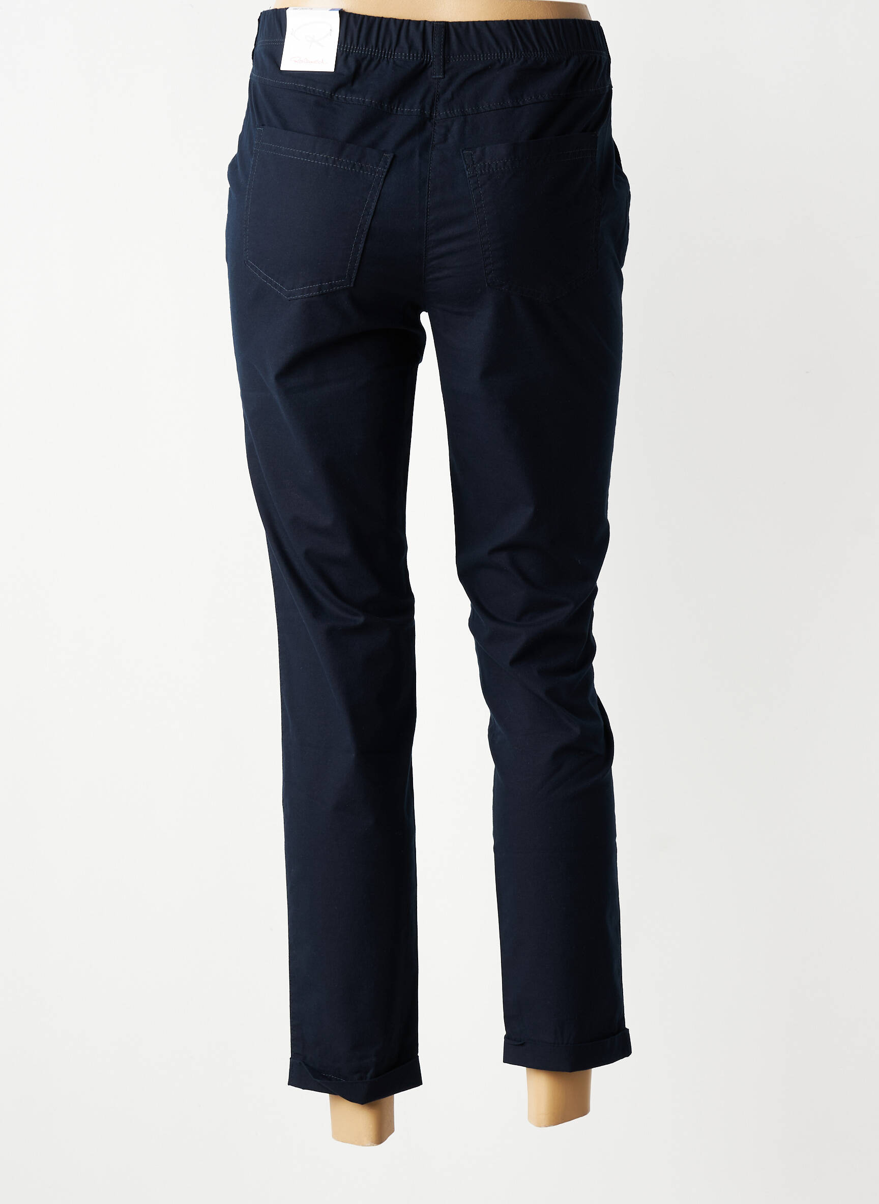 Pantalon 7/8 talie elastică mărime normală albastru TONI femeie