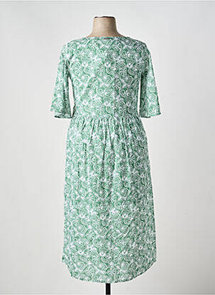 Rochie lungă croială evazată mâneci scurte verde AGATHE & LOUISE femeie