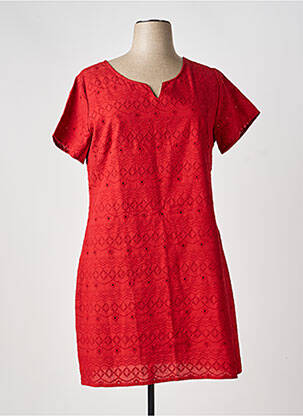 Rochie midi mâneci scurte mâneci scurte portocalie AGATHE & LOUISE femeie