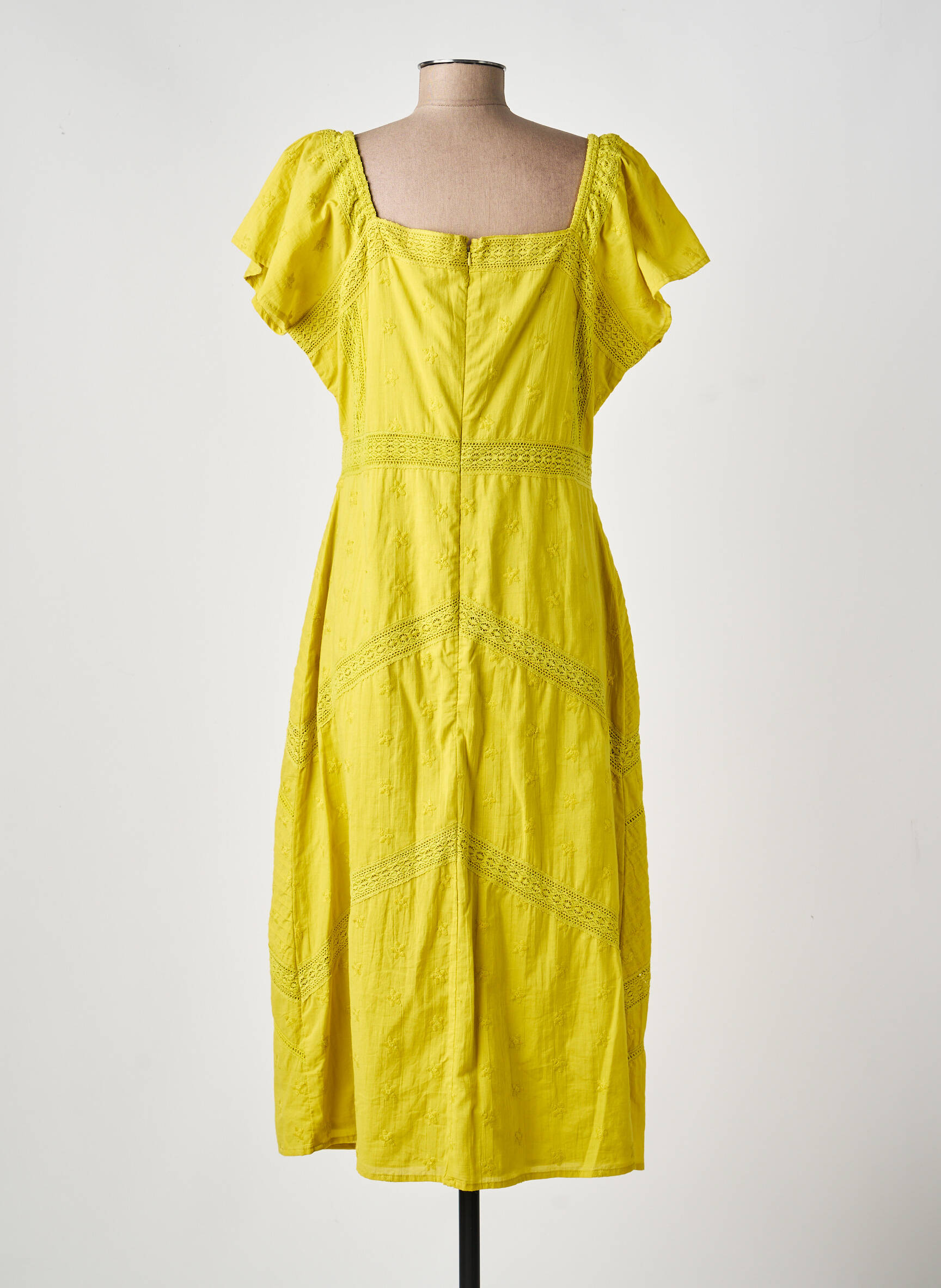 Rochie lungă mâneci scurte mâneci scurte verde MD'M femeie