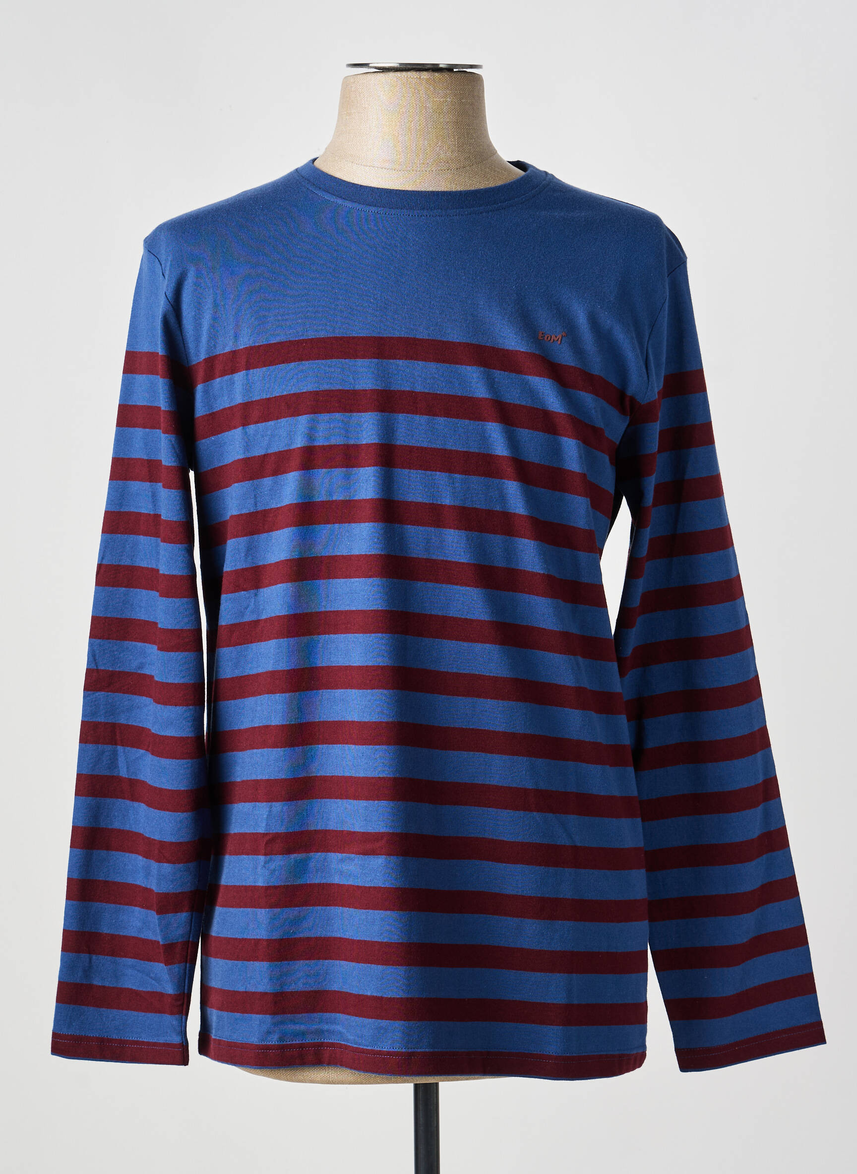 Tricou croială cambrată mâneci lungi albastru ELLE EST OU LA MER bărbat