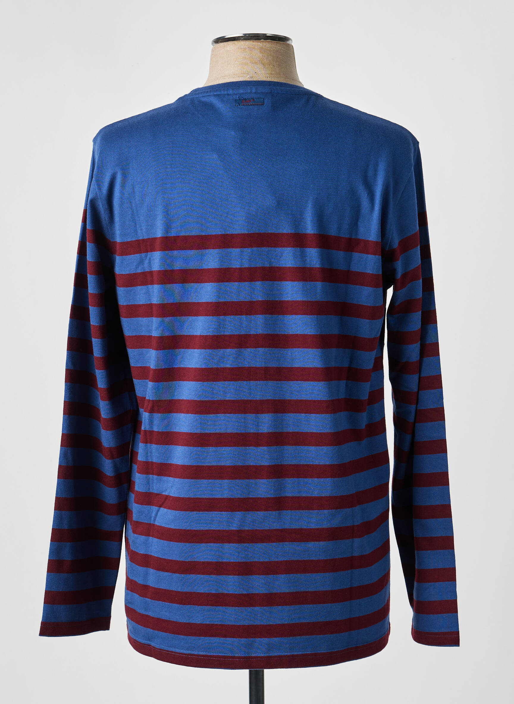 Tricou croială cambrată mâneci lungi albastru ELLE EST OU LA MER bărbat